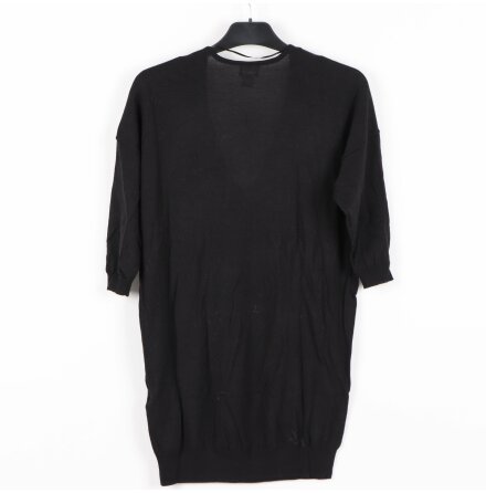 H&amp;M - Svart V-ringad topp med detaljer och 3/4-dels rm - stl. S 