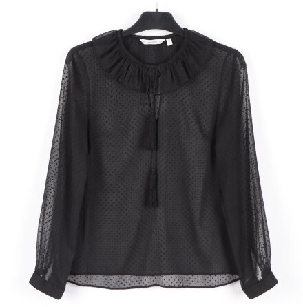 &amp; Other Stories - Svart tie-neck keyhole  blus med sn�rdetaljer - stl. 34