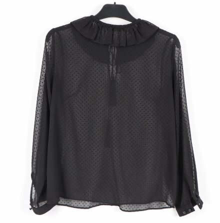 &amp; Other Stories - Svart tie-neck keyhole  blus med snrdetaljer - stl. 34