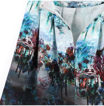 Ilse Jacobsen - Kort m�nstrad kjol - stl. 40