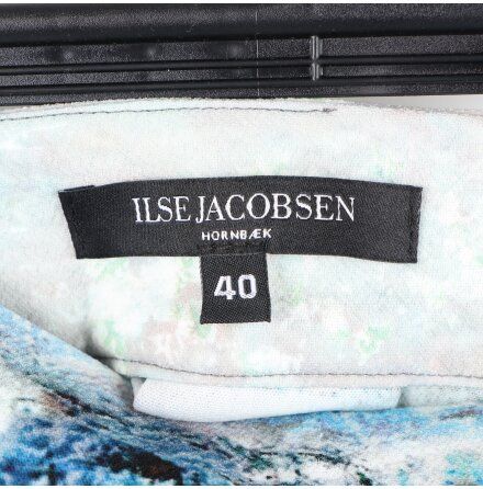 Ilse Jacobsen - Kort mnstrad kjol - stl. 40