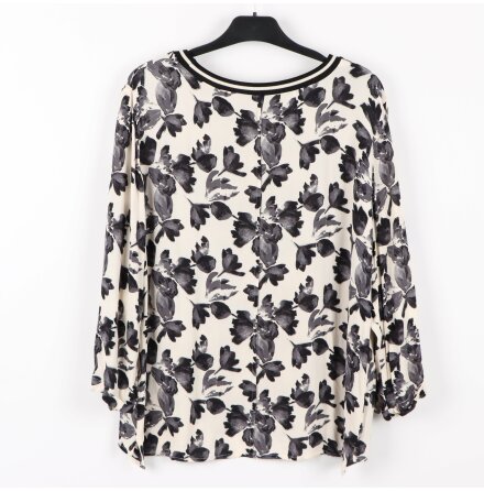 In Wear - Tunn beige blus med blommor - stl.44