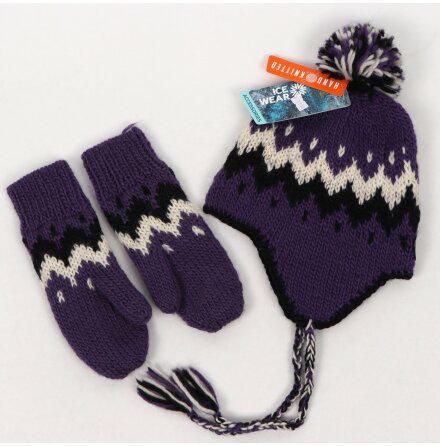 Ice Wear - Stickad m�ssa och tumvantar