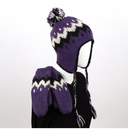 Ice Wear - Stickad m�ssa och tumvantar