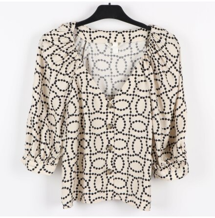 H&amp;M - Mnstrad topp med knappar fram - stl.36