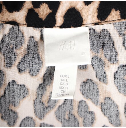 H&amp;M - Leoparmnstrad klnning - stl. L