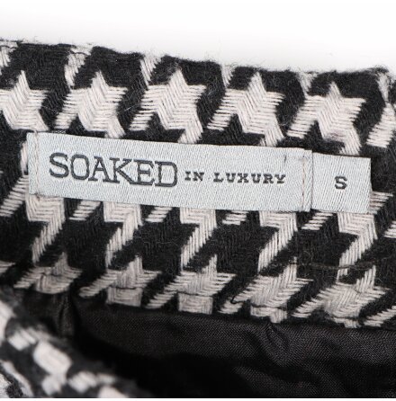 Soaked in Luxury - Rutig minikjol i boucl - stl. S