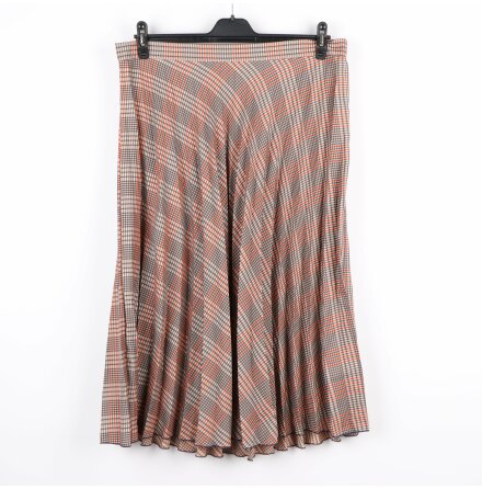 H&amp;M - Rutig veckad lngkjol - stl. 48 