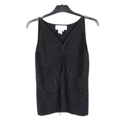 Kenneth Miller - Svart figurn�ra festlinne med paljetter och stretch - stl. M 