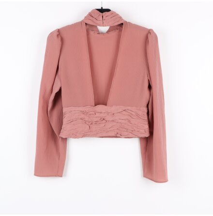 Zara - Midjekort blus med �ppen rygg - stl. S