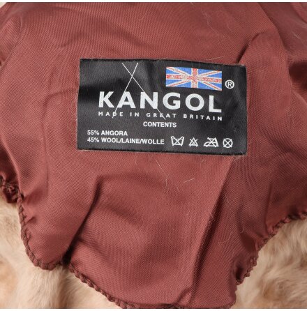 Kangol - Ljusbrun basker i Angoramix - stl. S