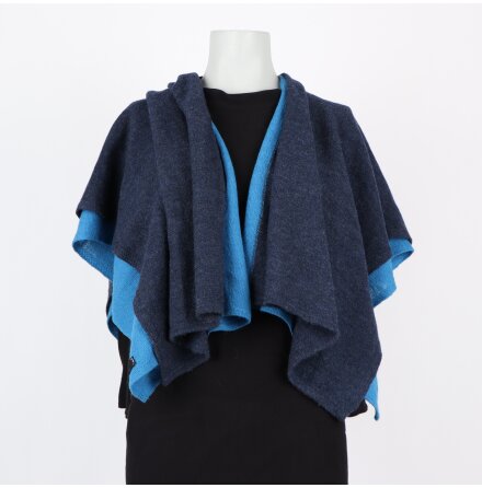 Tokyork - Bl� halsduk i ull - 197x43cm