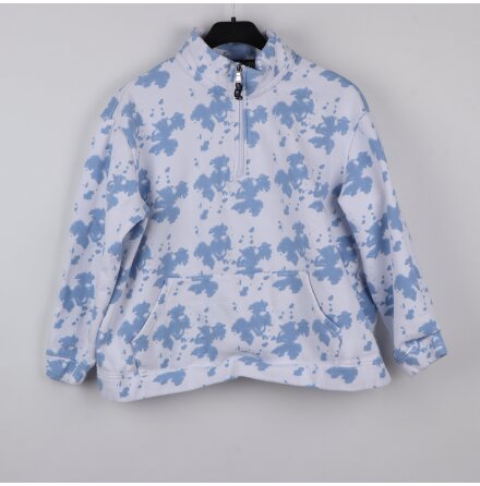 Ulla Popken - Cloud Print - Tr�ja med delvis dragkedja - stl. 46