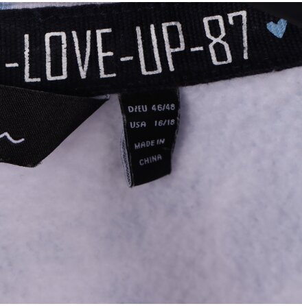 Ulla Popken - Cloud Print - Tr�ja med delvis dragkedja - stl. 46