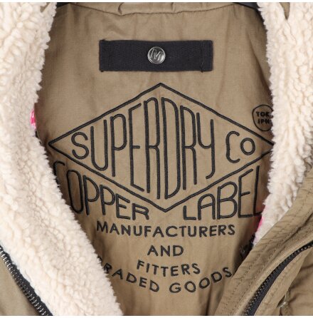 Superdry - Jacka med fuskplskrage p luva - stl.M