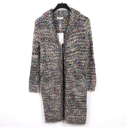 Golden Live Collection - Flerf�rgad stickad kofta med luva - Nyskick - stl. 42 (T2) 