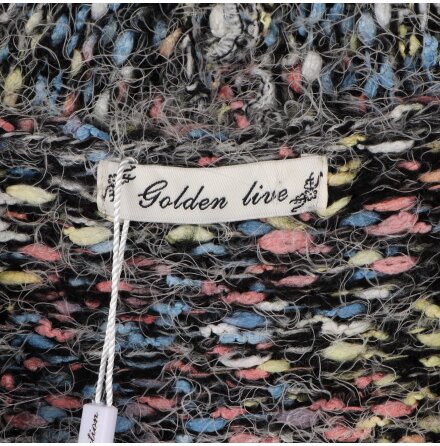 Golden Live Collection - Flerf�rgad stickad kofta med luva - Nyskick - stl. 42 (T2) 