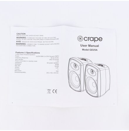 Crape - QD25A - 2st h�gtalare f�r kontor, skola eller konferens 