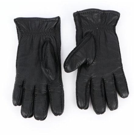 Blck - Svarta skinnhandskar - stl. M