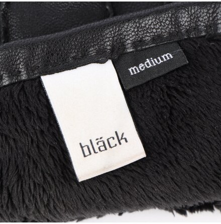 Blck - Svarta skinnhandskar - stl. M