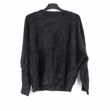 Kappahl - Fluffig svart trja - stl. M