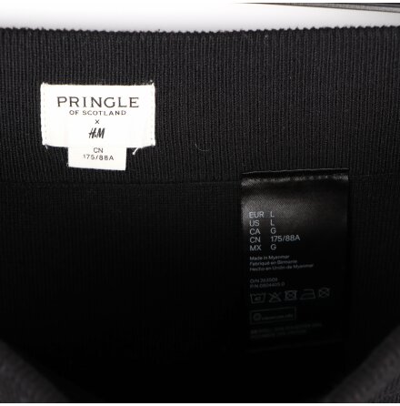 Pringle of Scotland x H&amp;M - Svart skjol - stl. L