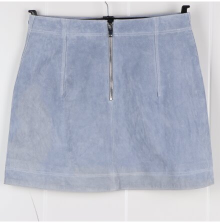 MNG - Skyblue leather short skirt - stl. M
