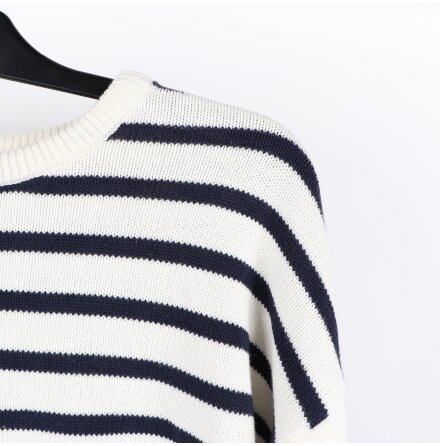 Monki - Vitsvart-randig tr�ja i bomull - stl.S