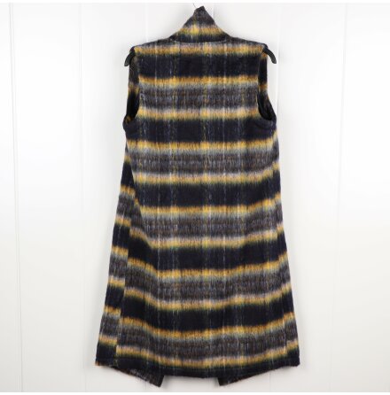 Summum Woman - Flerf�rgad l�ng bodywarmer/v�st i ullmix - stl. XS