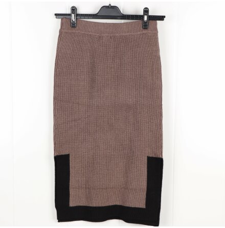 Lindex - Sequoia brown - Knitted Skirt Viscose blend - stl. XS