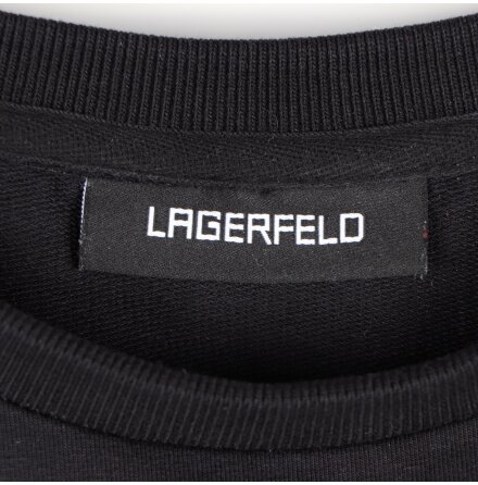 Lagerfeld - Black Crewneck Sweatshirt Silverlogo - stl. M