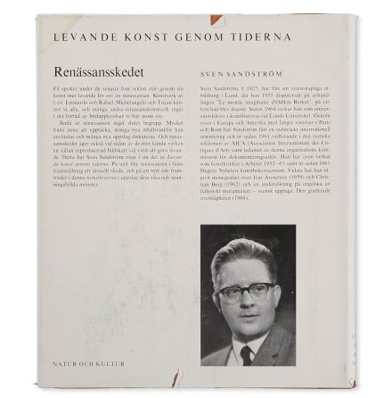 Sven Sandstr�m - Ragnar Josephson - Levande Konst Genom Tiderna Ren�ssansskedet - Samh�lle &amp; Historia