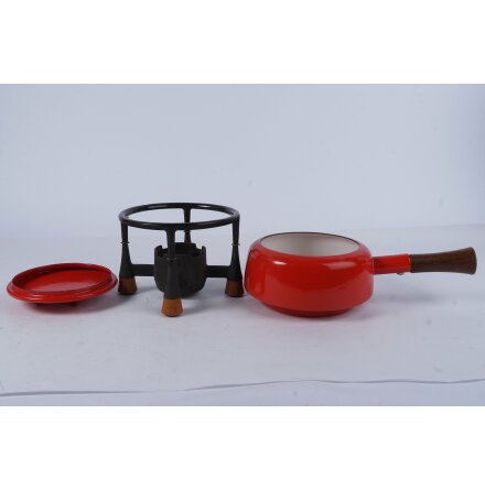 Dansk Designs IHQ - Jens Quistgaard - R�demaljerad fonduegryta