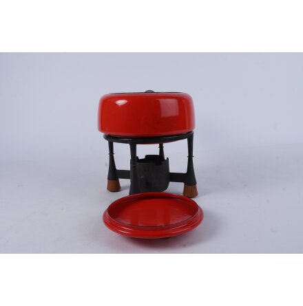 Dansk Designs IHQ - Jens Quistgaard - R�demaljerad fonduegryta