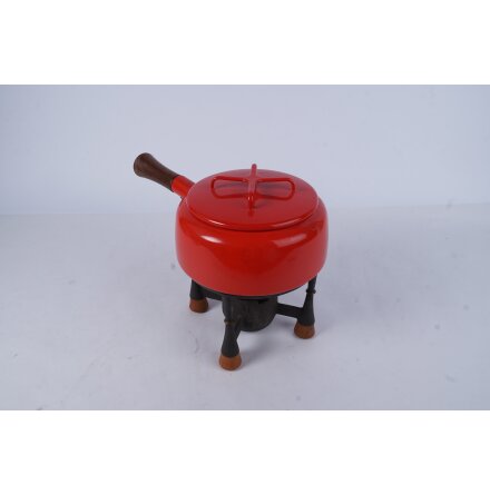 Dansk Designs IHQ - Jens Quistgaard - R�demaljerad fonduegryta