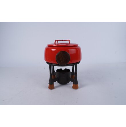 Dansk Designs IHQ - Jens Quistgaard - R�demaljerad fonduegryta