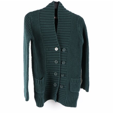 [aemkei] - Mossgr�n stickad kofta - stl. S