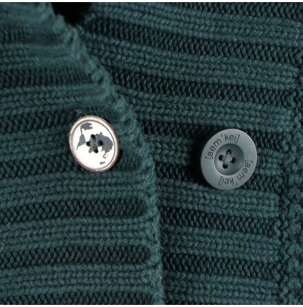[aemkei] - Mossgr�n stickad kofta - stl. S