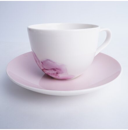 Villeroy &amp; Boch - Rose Garden - Kaffekopp med fat - 3st