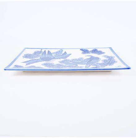 Fuji Tohki Co. Ltd - Stort porslinsfat med rovf�gelsmotiv