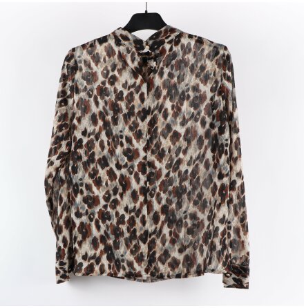 Isay - Siw Blouse - Leopardm�nstrad genomsynlig blus med glitter - stl. XS 