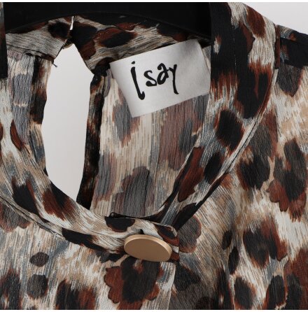 Isay - Siw Blouse - Leopardm�nstrad genomsynlig blus med glitter - stl. XS 