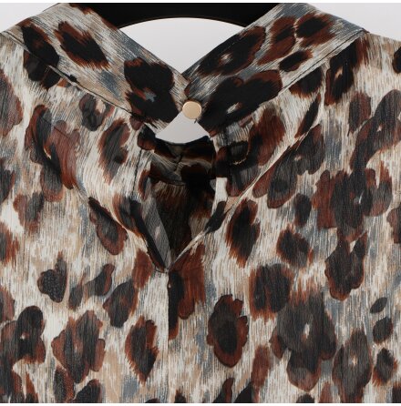 Isay - Siw Blouse - Leopardm�nstrad genomsynlig blus med glitter - stl. XS 