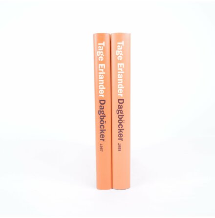 2x Tage Erlander - Dagbcker 1957 &amp; 1958 - Utgivna av Sven Erlander - Biografier &amp; Memoarer