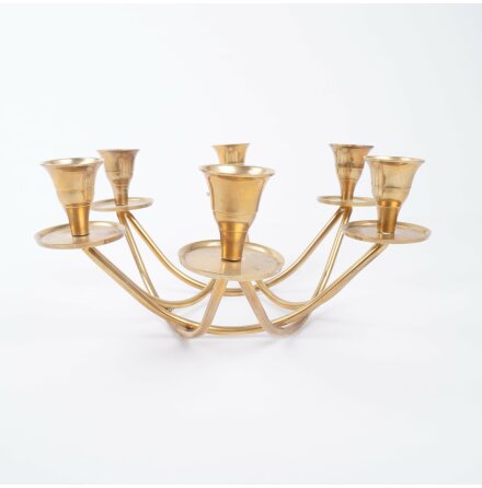 6-armad ljusstake i m�ssing