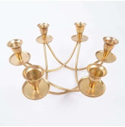 6-armad ljusstake i m�ssing