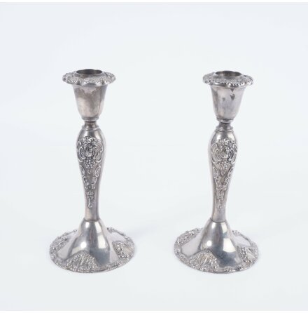 Godinger - Ljusstakar -Nysilver - 1 Par - Hjd 20cm