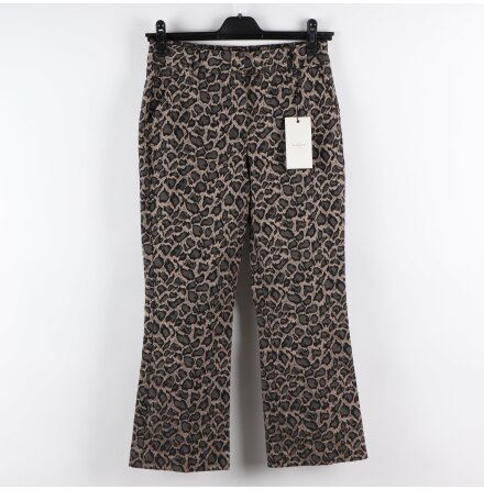 Fiveunits - Clara Crop - Leopardm�nstrad byxa - stl. 27