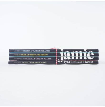 Bokpaket - 4st kokbcker av Jamie Oliver - Fyra rstider i kket - Vintern, vren, sommaren &amp; hsten - Mat, Dryck, Hem &amp; Hlsa