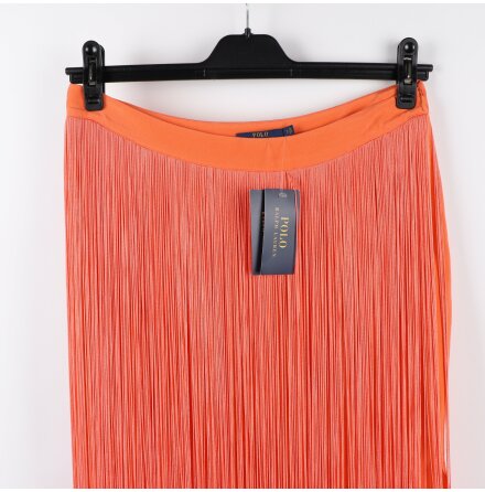 Ralph Lauren - Orange kjol med fransar - stl.32